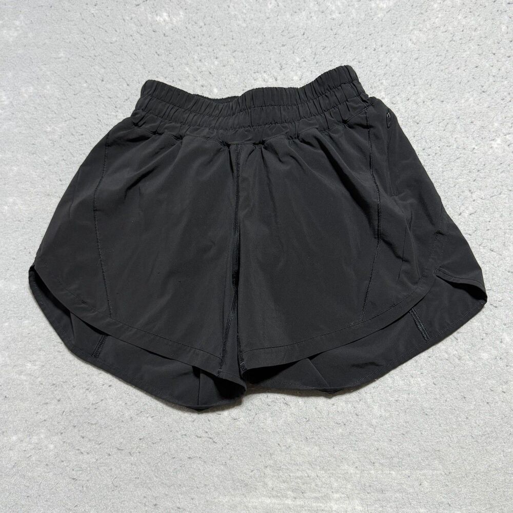 Lululemon Shorts Women’s Size 4 Black Tracker Athletic Running Drawstring